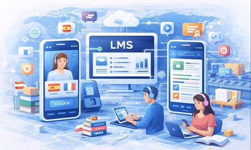 Language Education with a Specialized Language Learning LMS 