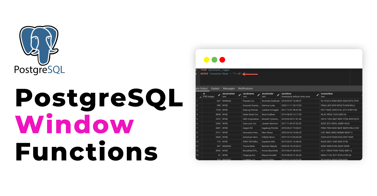 PostgreSQL Window Functions: Performing Complex Analytical Queries 